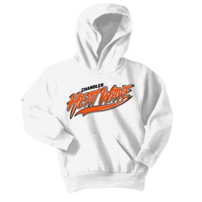Youth Fleece Hoodie - Orange/Black Logo Thumbnail