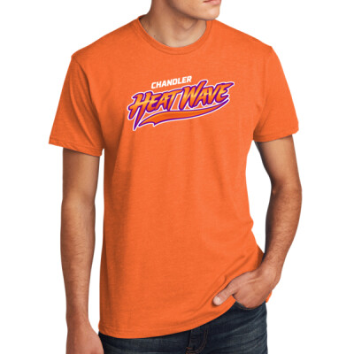 Adult Unisex Next Level Ringspun Cotton Tee - Purple/Orange Logo Thumbnail