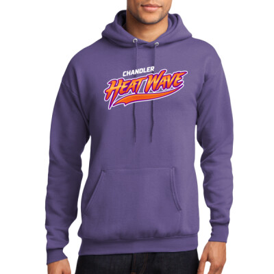 Adult Unisex Fleece Hoodie - Purple/Orange Logo Thumbnail
