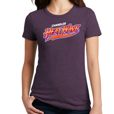 Ladies District 60/40 Blend Tee - Purple/Orange Logo Thumbnail