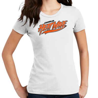 Ladies District 60/40 Blend Tee - Orange/Black Logo Thumbnail