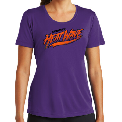 Ladies Drifit Performance Tee - Orange/Black Logo Thumbnail