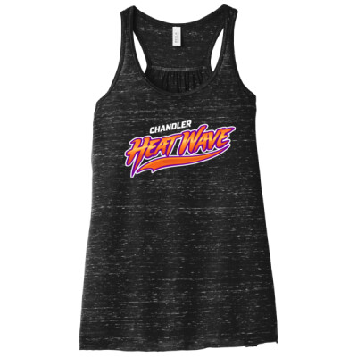Ladies Bella + Canvas Flowy Racerback Tank - Purple/Orange Logo Thumbnail