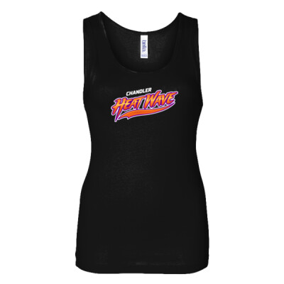 Ladies Bella + Canvas Baby Rib Tank - Purple/Orange Logo Thumbnail