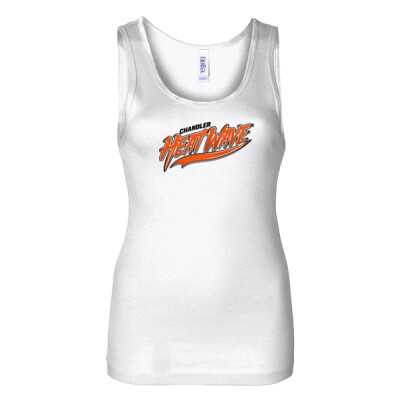 Ladies Bella + Canvas Baby Rib Tank - Orange/Black Logo Thumbnail