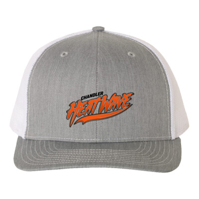 Adult Unisex PRINTED Richardson Mesh-Back Trucker Cap - Orange/Black Logo Thumbnail
